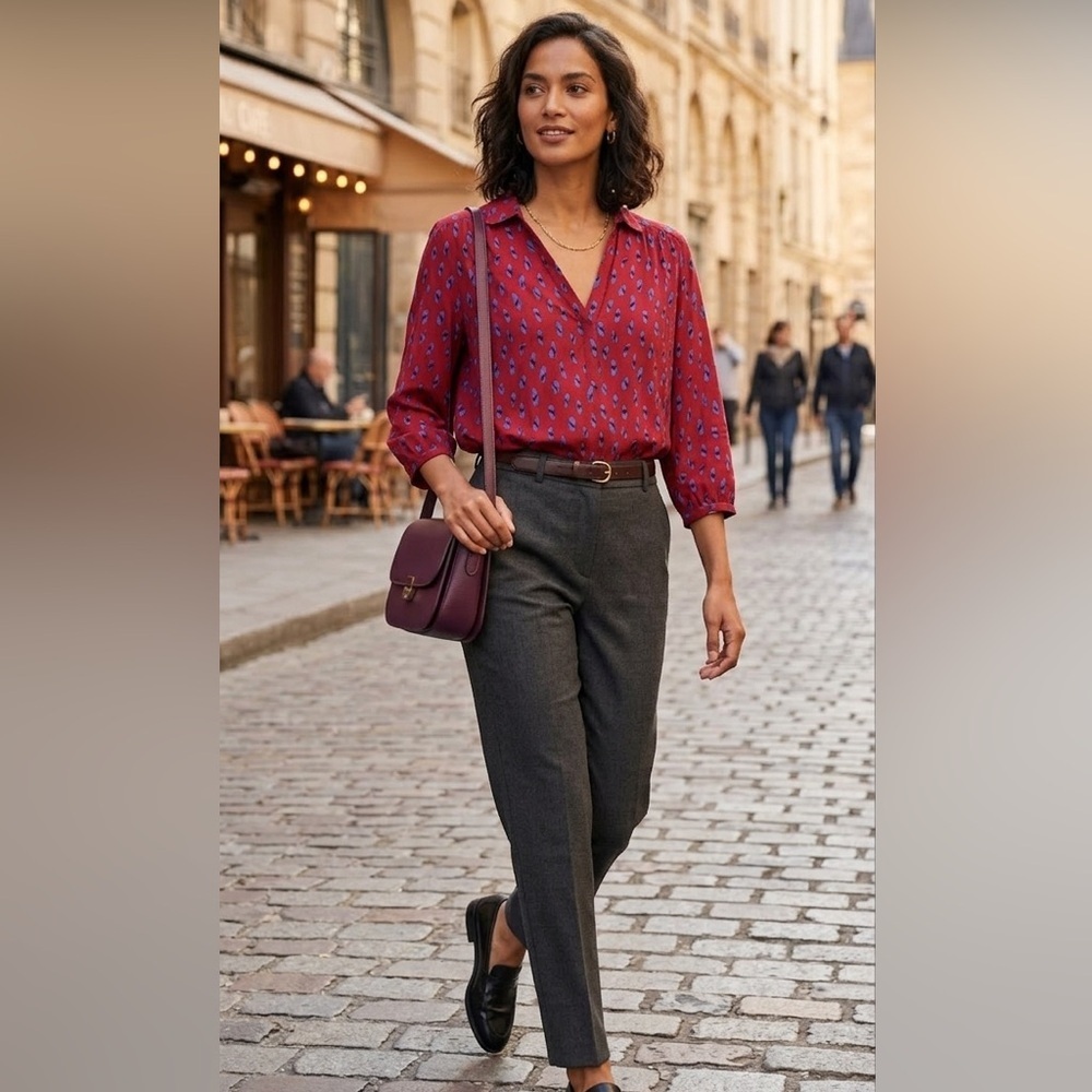 Ba&Sh "Casper" Henley Printed Blouse